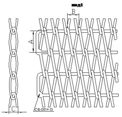 Сітка збірна одинарна транспортерна ТИП-8