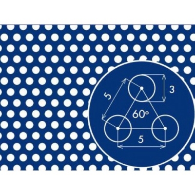 Лист оцинкований перфорований 1000x2000х1 PP Rv3-5