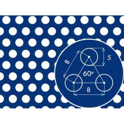 Лист оцинкований перфорований 1000x2000х1 PP Rv5-8