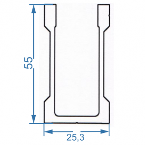 Профіль для кріплень 25.3x55