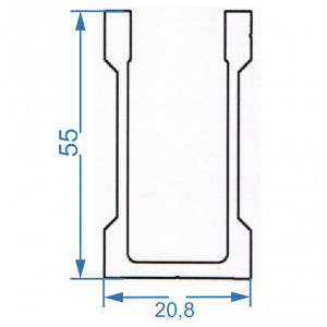 Профіль для кріплень 20.8x55