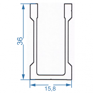 Профіль для кріплень 15.8х36