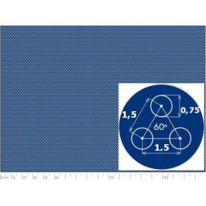 Перфорований лист н/ж 1000x2000х0,6 SPA Rv0,75-1,5