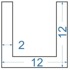 Швелер алюмінієвий 12x12x2