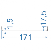 Швелер алюмінієвий 171x17.5x1.5